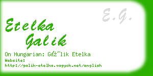 etelka galik business card